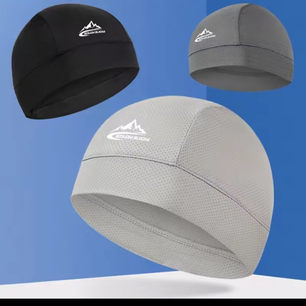 Cooling Skull Cap Trio in Black and Gray